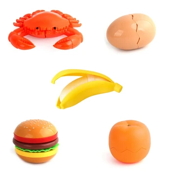 1 комплект аксессуаров для детского кукольного домика, набор для ролевых игр, кухонная игрушка для резки фруктов