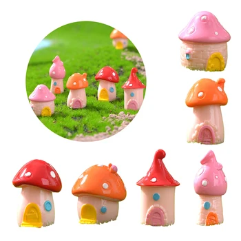 1 шт. кукольный домик, мини-фигурка с орнаментом в виде грибов из мультфильма, микроландшафт, кукольный домик 