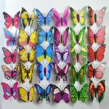 10 шт./компл. Декоративный орнамент, имитирующий бабочку, палочка, украшение для цветочного горшка в саду на открытом воздухе