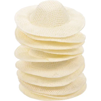 10 шт. мексиканская шляпа, мини-маленькие шляпы, соломенный галстук-бабочка, аксессуары, миниатюрная ткань