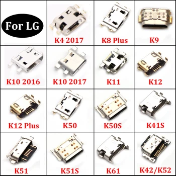 100шт Зарядное Устройство Micro USB Порт Для Зарядки Док-станция Разъем Для LG K9 K11 K41s K51 K51s K52 K42 K50 K50s K50 K10 2017 K12 Plus