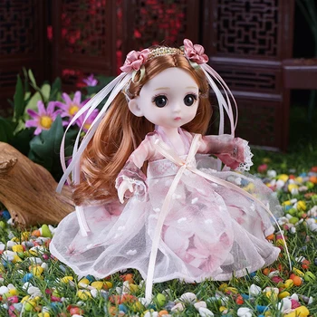 17 см Древнекитайский костюм Принцесса Кукла Свадебное платье Маленькая принцесса Девочка Игрушка Кукла Кукольный игровой домик Ролевая игра кукла