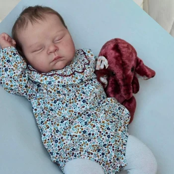 19-дюймовая уже готовая кукла-Реборн Персики, спящая Бебе, размер новорожденного 3D, на коже видны вены, Коллекционная художественная кукла