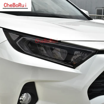 2 Шт Для Toyota RAV4 2019 2020 XA50 Оттенок Фар Автомобиля Черная Защитная Пленка Защитная Прозрачная Наклейка Из ТПУ Аксессуары