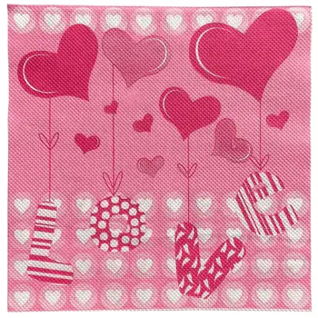 20 ШТУК праздничных красочных салфеток для украшения стола с рисунком сердца из папиросной бумаги для свадьбы