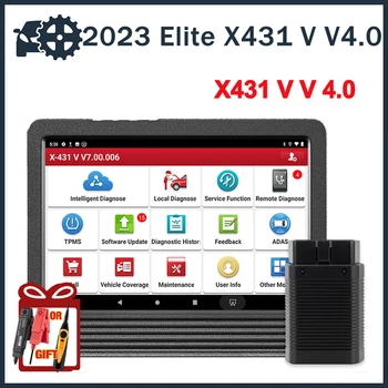 2023 Elite X431 V V4.0 Инструменты Диагностики Полной системы Автомобиля Auto OBD OBD2 Сканер ECU Кодирование 37 + Сброс Активного Теста Бесплатная Доставка