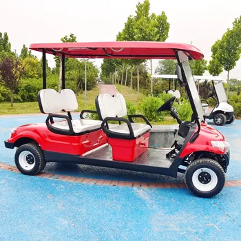 2023 Новый продукт Аккумуляторный Электрический Экскурсионный Автобус Golf 4/2 + 2-Местная Электрическая Тележка для гольфа