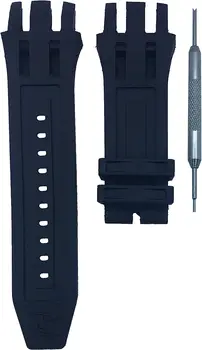 26-миллиметровый черный резиновый ремешок для часов, совместимый с Invicta Subaqua Reserve | Бесплатный инструмент для пружинной планки