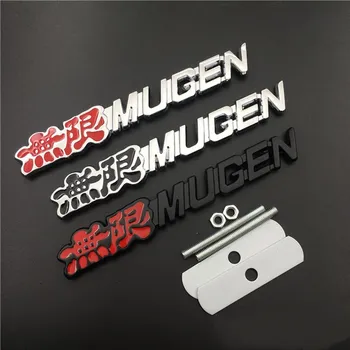 3D Металлический логотип Mugen Решетка Радиатора Эмблема Значок Наклейка Деколь для Honda Accord Civic CRV Crosstour HRV City Jazz Автомобильный Стайлинг