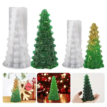 3D Рождественская елка, свеча, силиконовая форма, Набор для изготовления рождественских свечей, Мыло ручной работы, Гипсовая смола, выпечка для рождественской выпечки