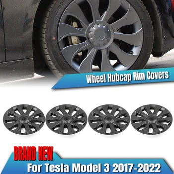 4 шт., колпачок колеса автомобиля, 18-дюймовая крышка обода, колпачок ступицы, автомобильная деталь, серый в стиле Whirlwind для Tesla Модель 3 2017-2023