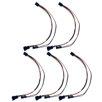 5шт удлинительного кабеля с 3-контактным разъемом 12 В на 2/3-контактный разъем для вентилятора ПК