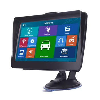 7-дюймовый автомобильный GPS-навигатор HD с сенсорным экраном Портативный автомобильный GPS USB TF Голосовое напоминание EU AU North America Карта Северной Америки Процессор 800 МГц