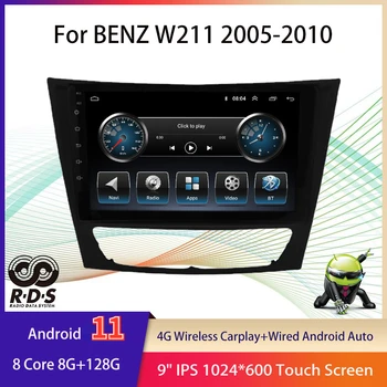 Android 11 Восьмиядерный Авторадио Стерео Для BENZ W211 2005-2010 Автомобильный GPS Навигационный Мультимедийный Плеер с RDS BT Wifi 4G Carplay