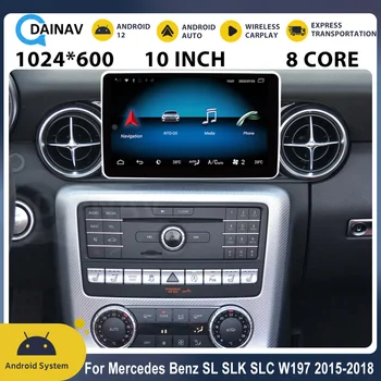 Android 12 Для Mercedes Benz SLK SLC Class R172 2015-2018 Автомобильный Мультимедийный Плеер CarPlay Автомобильное радио Android Автоматическая GPS Навигация