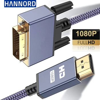 Hannord 1080P HDMI-Совместимый DVI кабель-адаптер Конвертер Видео аудио от мужчины к мужчине Высокоскоростной кабель для монитора ноутбука