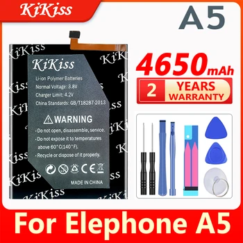 KiKiss Сменный аккумулятор емкостью 4650 мАч для смартфона Elephone A5