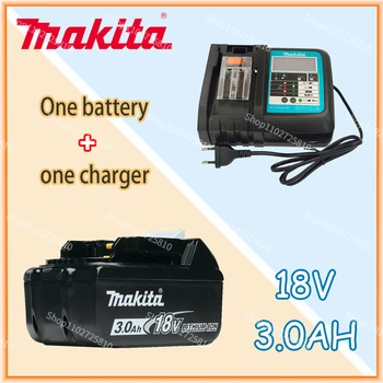Makita 100% Оригинальный Аккумулятор для Электроинструмента Makita 18V 3.0Ah Со Светодиодной Литий-ионной Заменой BL1860B BL1860 BL1850 Makita