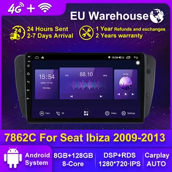 Mekede 8 + 128 Г Android11 Автомобильный Радио Аудио Мультимедийный Плеер Для Seat Ibiza 6j 2009 2010 2012 2013 Wi-Fi 4G для Carplay DSP 1280*720