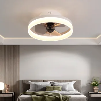 Nordic simple креативная потолочная вентиляторная лампа невидимая спальня столовая потолочный вентилятор с подсветкой для дома Ventilador De Techo