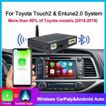OEM Экран Обновления Декодер мультимедийный Комплект Дооснащения для Toyota Touch2/Entune2.0 Система 2014-2019 Беспроводной CarPlay Android Auto