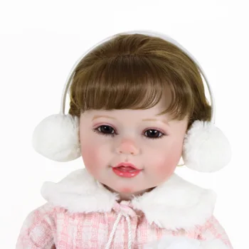 Reborn Babyl-22-дюймовая зимняя мечта с зимним костюмом и наушниками и 3D-нарисованной кожей, видимыми венами на цельном виниле с укоренившимися волосами