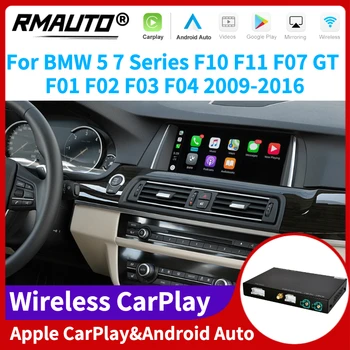 RMAUTO Беспроводная система Apple CarPlay NBT CIC для BMW 5 7 Серии F10 F11 F07 F01 F02 F03 F04 2009-2016 Android Auto Mirror Link