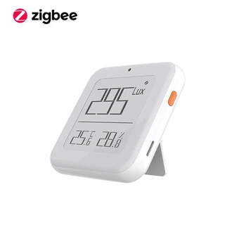 Tuya Zigbee Датчик освещенности Температуры влажности Детектор Термометр яркости Интеллектуальное устройство связи Tuya Smart App