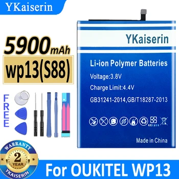 YKaiserin Новая Дата производства аккумулятора OUKITEL WP13 емкостью 5900 мАч с длительным временем ожидания Wp13 (S88) для OUKITEL S88 Номер трека аккумулятора
