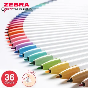 Акварельная ручка Zebra Clickart С Защитой От размазывания, Кисть На водной основе, Многоцветная, Дополнительная Ручная Роспись, Художественные Канцелярские принадлежности WYSS22