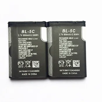 Аккумулятор телефона литиевый аккумулятор BL5C BL5B BL5CT BL4C BL4B BL4U Подходит для съемной установки цифровых продуктов Nokia Batte