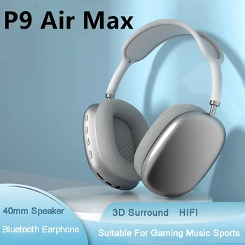 Беспроводные наушники P9 Air Max Bluetooth-наушники Игровая гарнитура Спортивные наушники с микрофоном Музыкальные наушники PC Gamer Outdoor