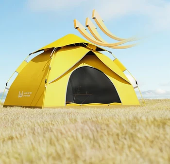 Внешняя виниловая палатка защищена от солнца, ветра и дождя, и 2-4 человека могут устроить пикник в открытом космосе.