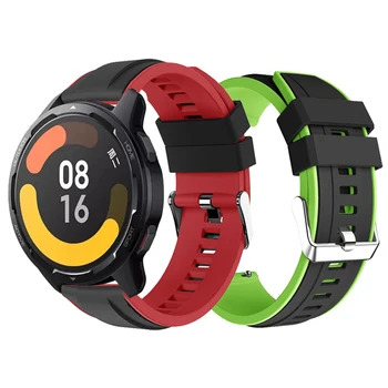 Двухцветный силиконовый ремешок для Xiaomi Mi Watch Color 2 Sport Smart Wristband, сменный браслет для Xiaomi Mi Watch S1 Active