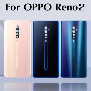 Для OPPO RENO2 Reno 2 Задняя крышка батарейного отсека, задний корпус, Стеклянная дверная панель, корпус