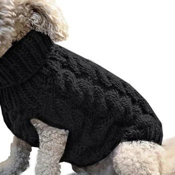 Зимний теплый вязаный свитер для домашних животных, удобная одежда для домашних животных, идеально подходящая для зимы-осени