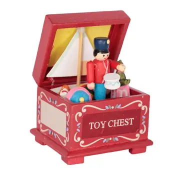Игрушки для кукольного домика Сундук, полный игрушек для аксессуаров для кукольного домика, Притворная игрушка