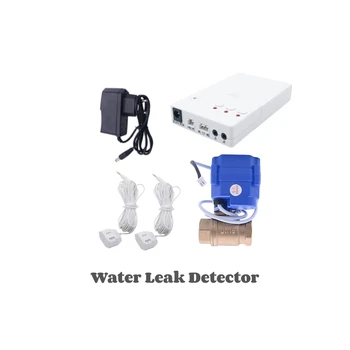 Индивидуальный комплект детектора утечки воды с кабелем датчика из 2 предметов и клапаном из 1 предмета для сигнализации датчика утечки в водопроводной трубе, защита от переполнения