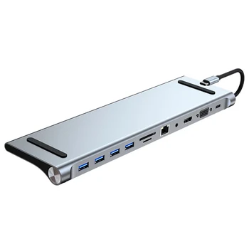 Интеллектуальный разветвитель USB3.0, удлинитель-разветвитель с мини-питанием 87 Вт, HDMI-совместимая скорость передачи данных 5,0 Гбит/ с для ноутбуков, планшетов