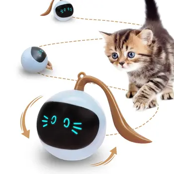 Интерактивная автоматическая игрушка-дразнилка для кошек, Котенок, вращающаяся игра с мячом-самоучителем, игрушка для упражнений, Электрическая игрушка в помещении