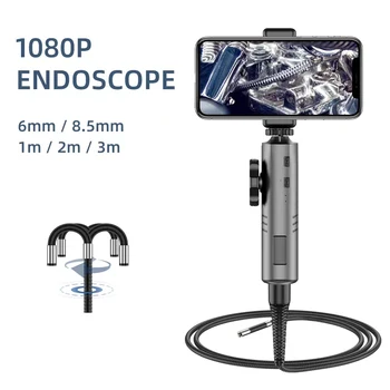 Камера-эндоскоп HD с объективом 6 мм 8 мм, Водонепроницаемый Эндоскоп Micro 6 LED IP67 для автомобилей, Промышленная Мини-камера для смартфонов, Эндоскоп