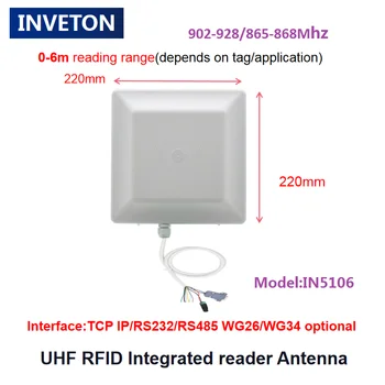 Контроль доступа 6m RS232 RS485 Wiegand34 8dbi Круговая Антенна Дальнего Действия UHF RFID Считыватель Карт для Управления Транспортным средством