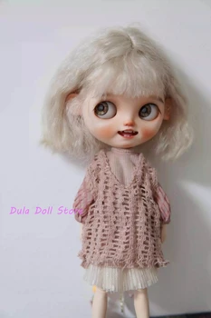 Кукольная Одежда Dula Платье чайно-розового цвета с ажурным рисунком Blythe ob24 ob22 Azone Licca ICY JerryB 1/6 Аксессуары Для Кукол Bjd