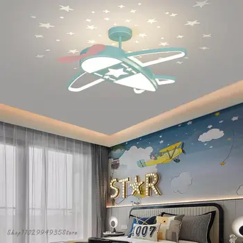 Люстра-самолет для детей, подвесной светильник 