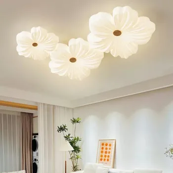 Люстры в современной форме цветка, потолочные светильники для кухни, гостиной, Подвесные светильники, спальни, роскошное светодиодное освещение в помещении