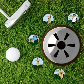 Металлические 1-дюймовые зажимы для шляп с маркером для мяча для гольфа, подарочные наборы зажимов для железных шляп с рисунком для гольфа с маркером для гольфа