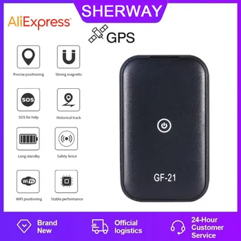 Мини Персональный портативный GPS-локатор SHERWAY Safety GF21 с защитой от потери, автоматическая сигнализация, Мотоциклетный GPS-навигатор, автомобильный точный локатор с защитой от потери,