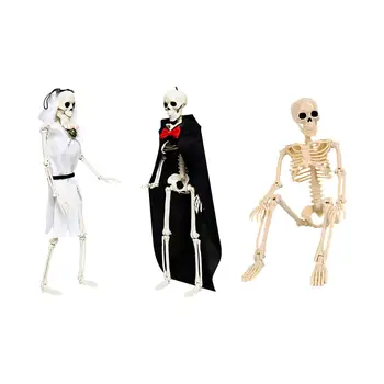Мини-скелет с суставами, имитирующий учебный скелет, украшение для рабочего стола, для веранды, спальни, праздничных вечеринок