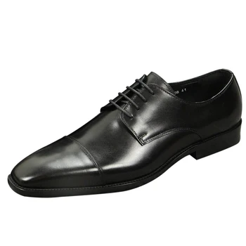Мужские кожаные офисные модельные туфли-оксфорды черного цвета, повседневная модель Soulier Homme, высококачественная ручная работа, увеличивающая рост.