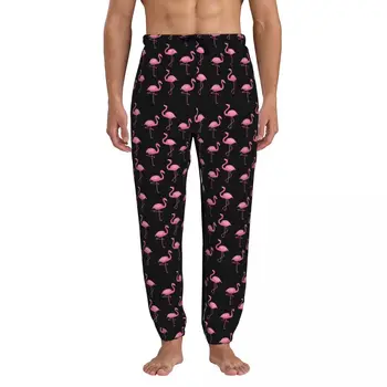 Мужские спортивные штаны для бега трусцой Pink Flamingo с карманами, спортивные брюки с открытым низом.